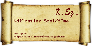 Künstler Szalóme névjegykártya